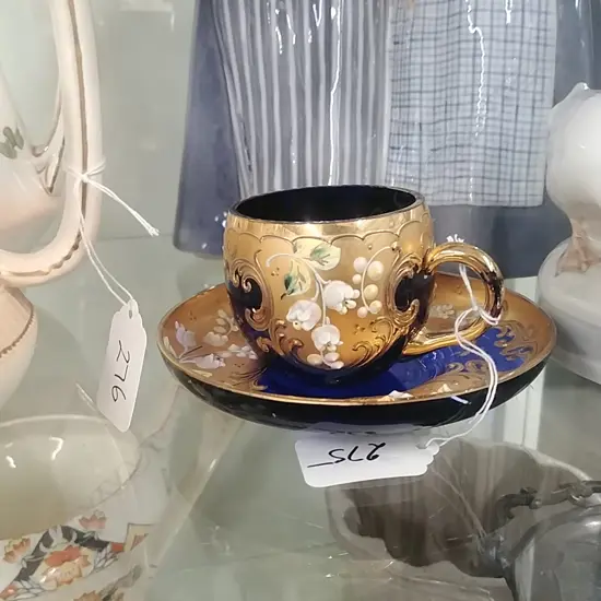 VENETIAN BLUE GLASS C/S