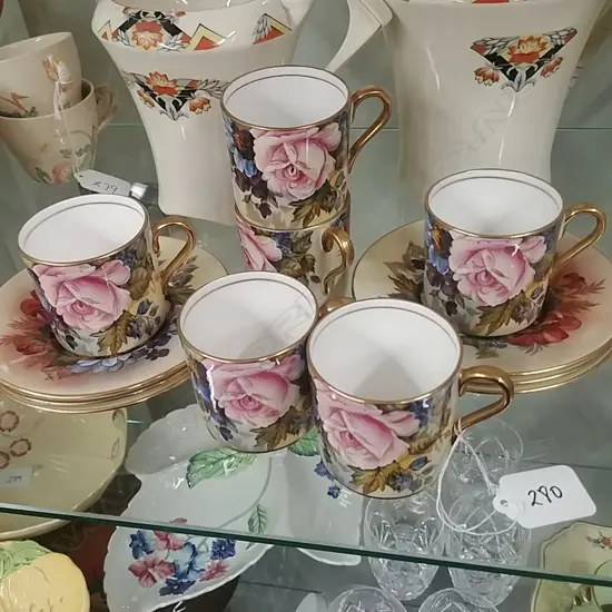 6 AYNSLEY COFFEE CANS