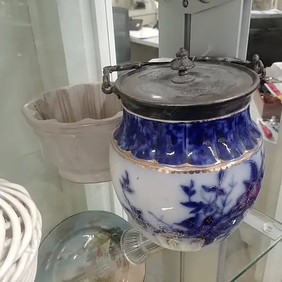 VICT BISCUIT BARREL+JELLY MOULD