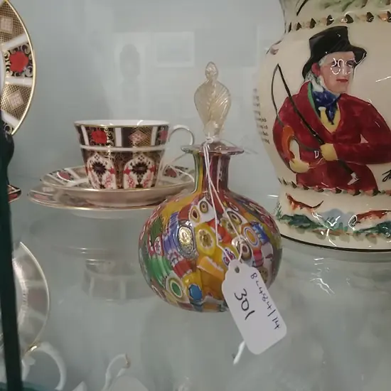 MILLEFIORE GLASS PERFUME BOTTLE