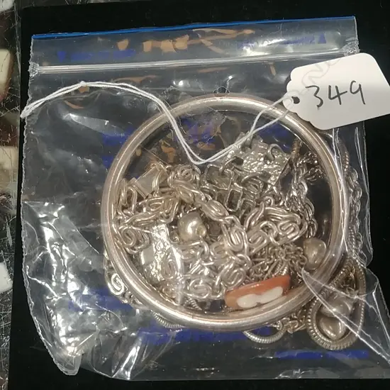 S/PLATE NECKLACES+BANGLE 