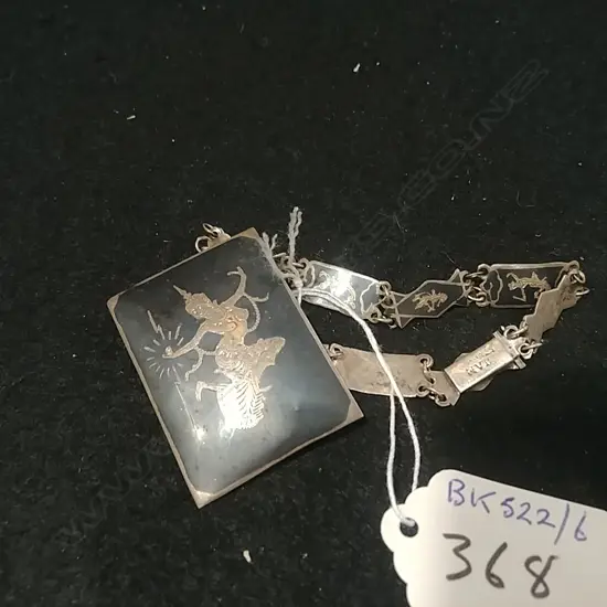 THAI SILVER BRACLET & BROOCH