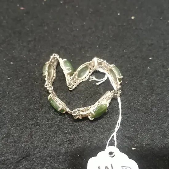 GREENSTONE AND SILVER? BRACELET