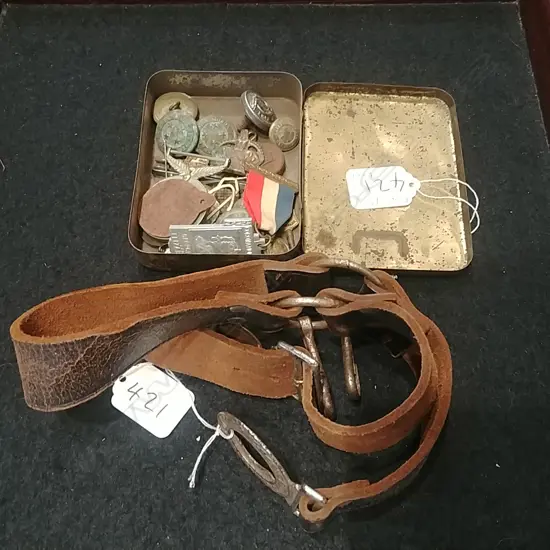 ASST WWI-II BADGES + BOY SCOUT BUCKLE