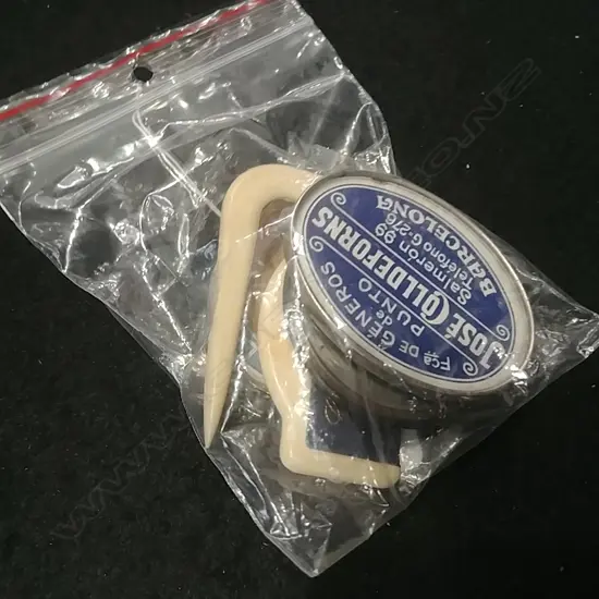 4 VINTAGE ADVERTISING ITEMS: 2 MIRRORS,PIN CUSH.+CUTTER