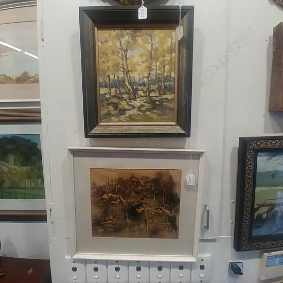 2 ARTWORKS; MAUREN-BRECHER BUSHFIRE & TREES