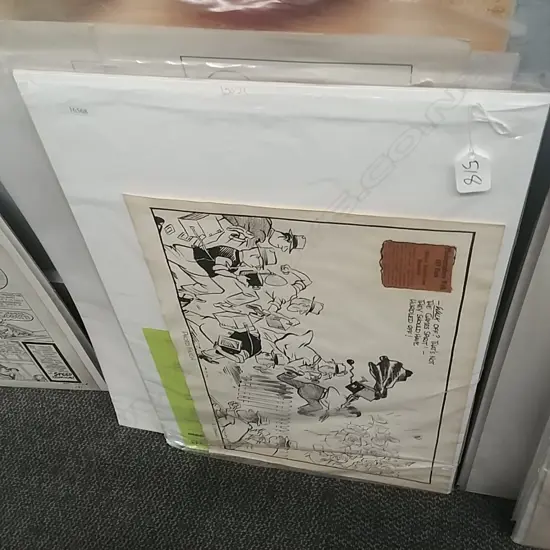 3 UNFRAMED CARTOONS