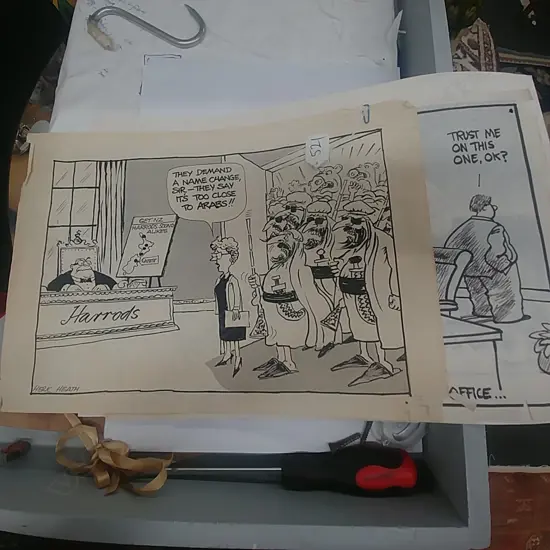 4 VINTAGE NZ CARTOONS; MAINLY POLICE