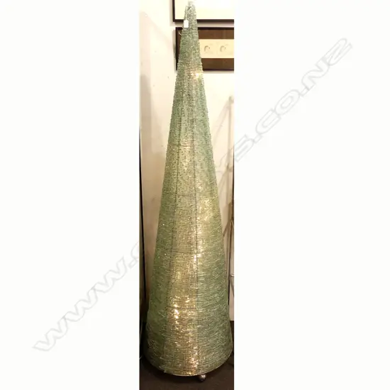 IMPRESSIVE LG GLASS CONICAL STANDING LIGHT, HEIGHT 2010MM