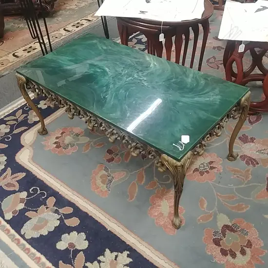 BRASS COFFEE TABLE
