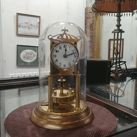 GLASS DOME MANTLE CLOCK