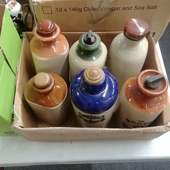 6X  POTTERY FOOT WARMERS BOTTLES
