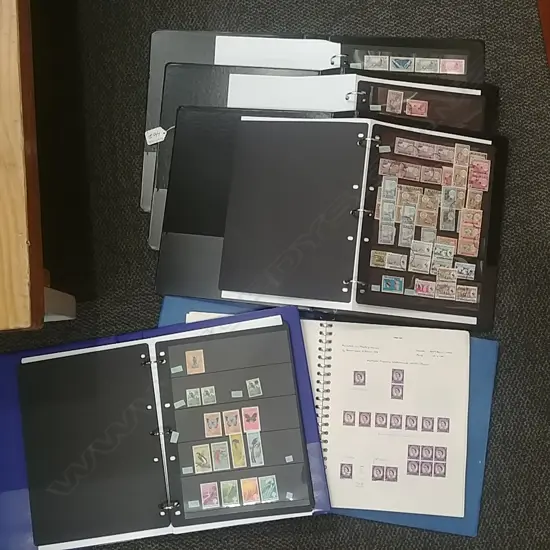 5 STAMP ALBUMS WORLD STAMPS