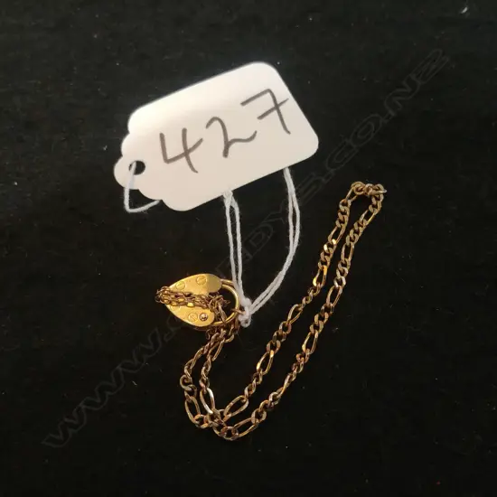 9CT GOLD LOCKET ON CHAIN 2.4g