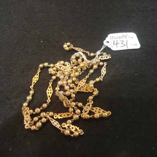 PR OF GOLD LINED NECKLACES