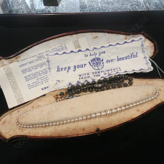 LOTUS 'PEARL' NECKLACE & HEMATITE NECKLACE