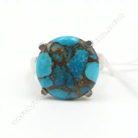 SILVER USA ARIZONA TURQUOISE RING SIZE M