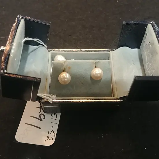 MISAKI PEARL 9CT GOLD EARRINGS PLUS OTHERS