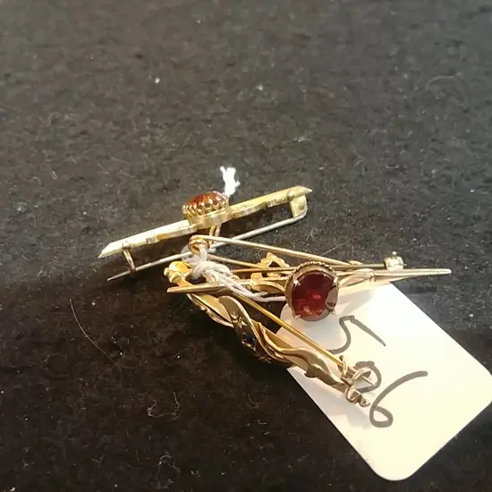 FOUR EDWARDIAN 9CT GOLD BAR BROOCHES (9gm)