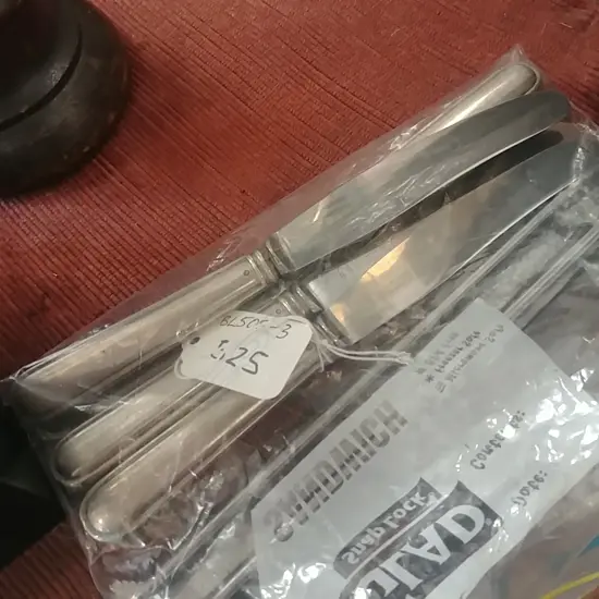 FOUR EUROPEAN SILVER HANDLED KNIVES