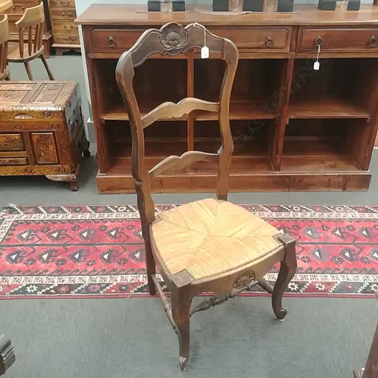 RUSH SEATED FRENCH DINING CHAIR