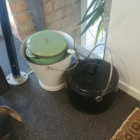 ENAMEL BUCKET POT ETC