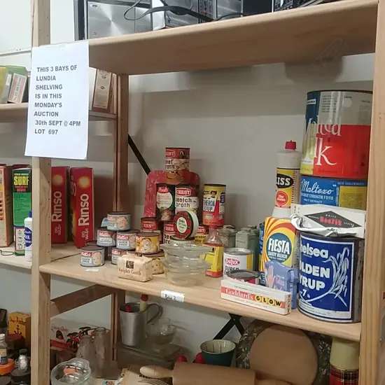 LOT ASST VINTAGE TIN AND FOOD PRODUCTS