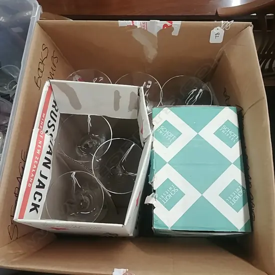 BOX MARTINI GLASSES ETC