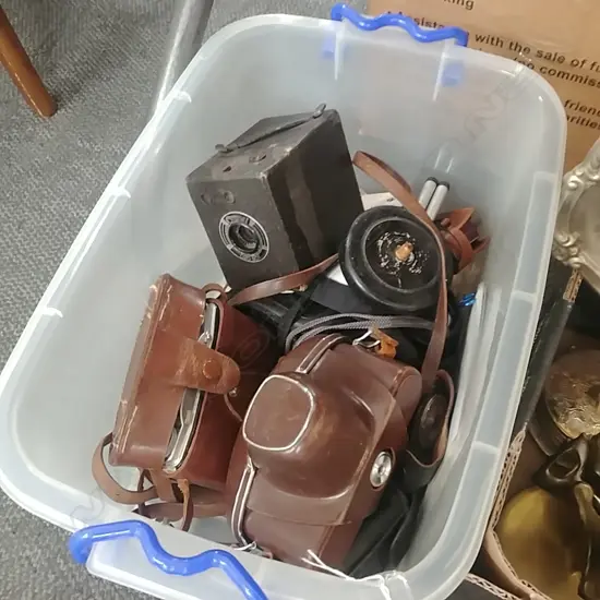 BOX OF CAMERAS