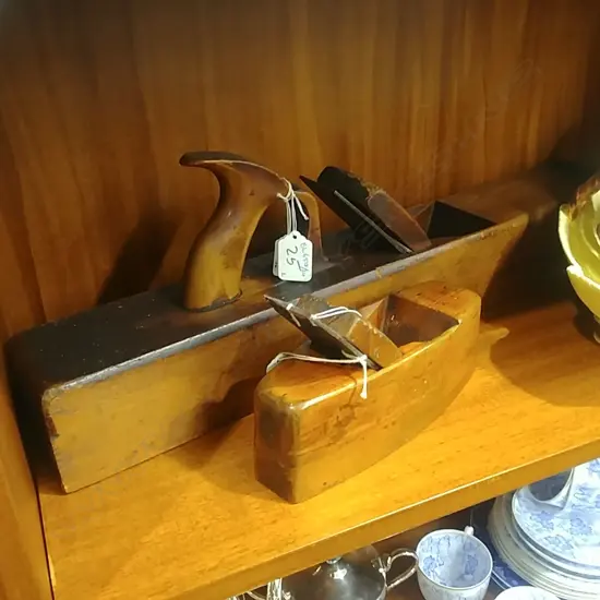 22'' WOODEN JOINTING PLANE + 7" WOODEN SMOOTHING PLANE