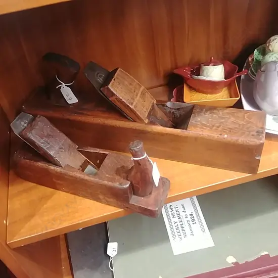 16" WOODEN FORE PLANE + HANDLED JACK PLANE