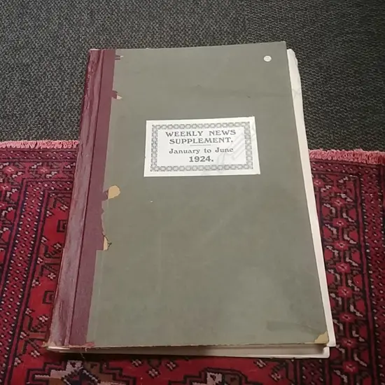 BOUND VOL WEEKLY NEWS JAN-JUNE 1924