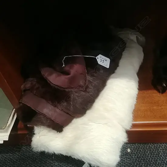 2 FUR STOLES FOX + MINK?