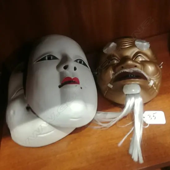 THREE JAPANESE NOH MASKS