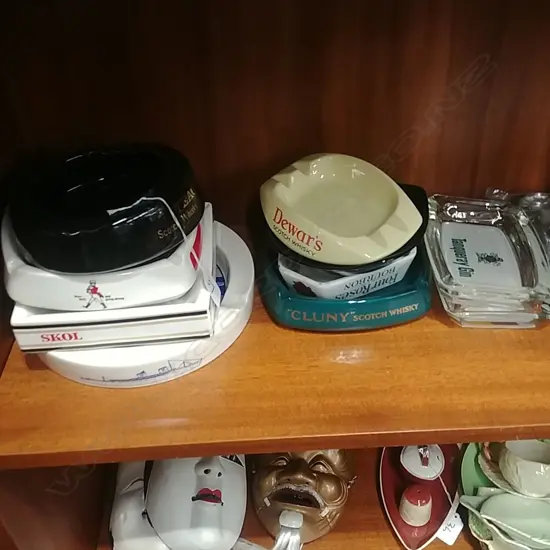 II ASST WHISKEY ASHTRAYS