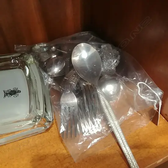 BAG OF SILVER PLATE CUTLERY