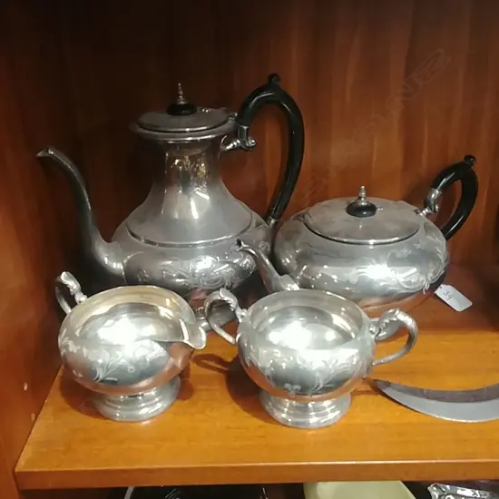 SILVER PLATE TEA SET
