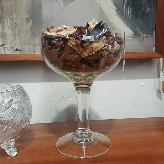 LARGE POLISH GLASS GOBLET