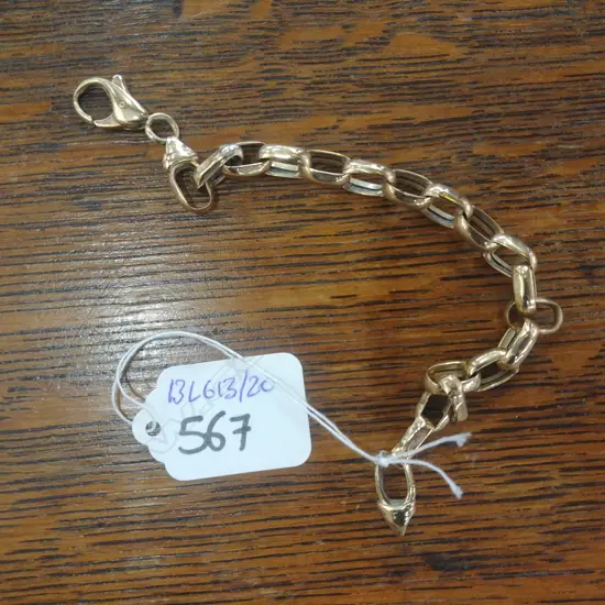 9CT GOLD BRACELET 11.54gm