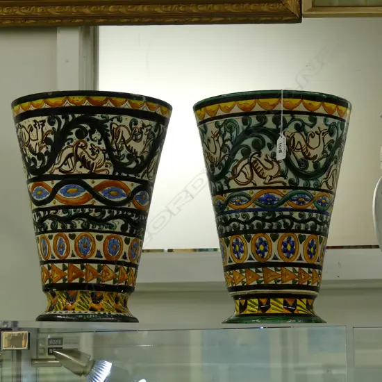PR MAJOLICA VASES