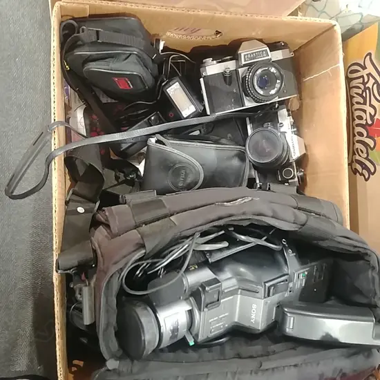 BOX OF CAMERAS