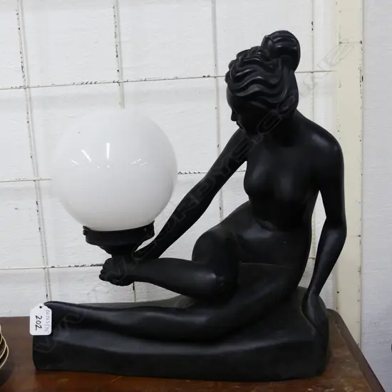 BLACK LADY LAMP