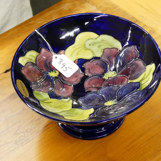 MOORCROFT PEDESTAL COMPORT CLEMATIS D. 18.5CM