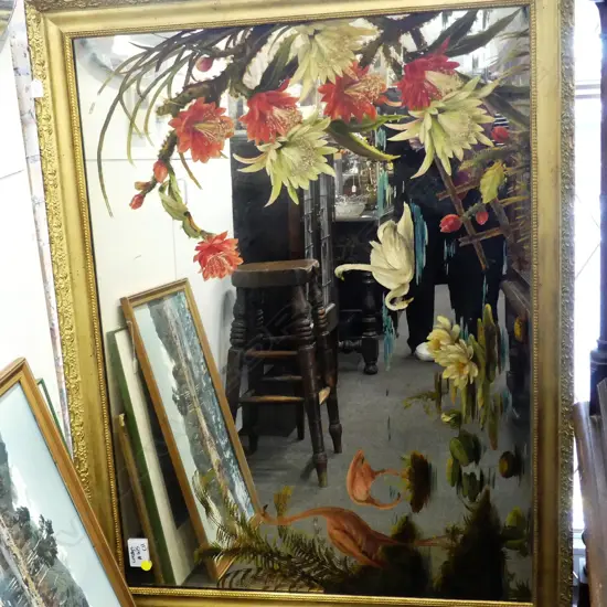 LARGE HAND PAINTED MIRROR