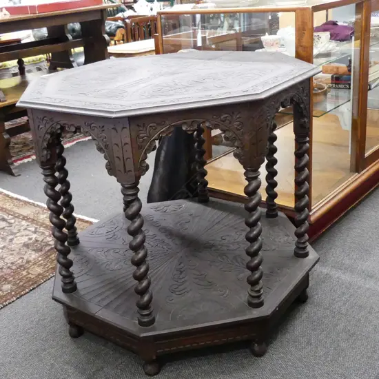 EDWARDIAN EBONISED OCCASIONAL TABLE