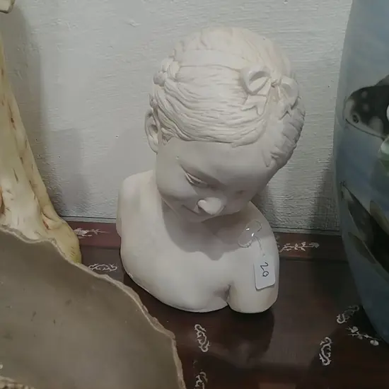 PLASTER HEAD/ BUST OF YOUNG GIRL