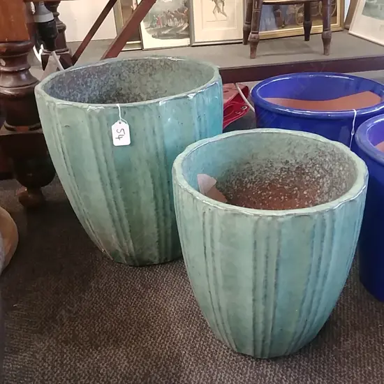 PR GRADUATED GREEN GARDEN PLANTERS
