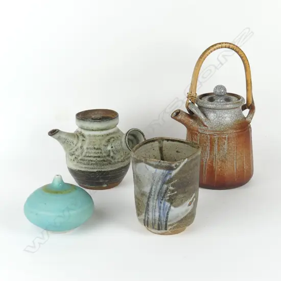 FOUR NZ STUDIO POTTERY PIECES