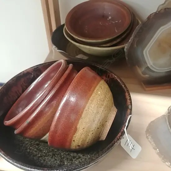 9 POTTERY BOWLS G NGAN COLLECTION