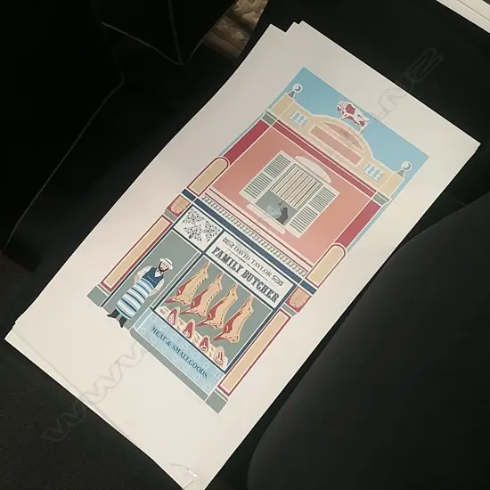 5 JOAN PLATT NUMBERED PRINTS SHOP SERIES